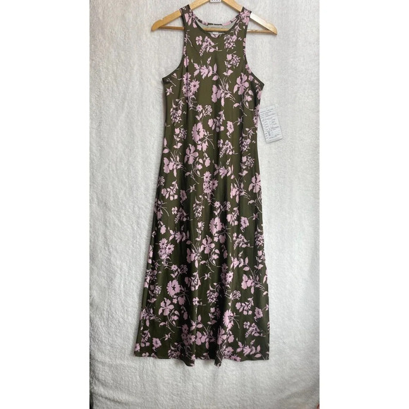 Outerknown Dresses & Skirts - Outerknown Women’s Ellison Slip Dress Small Floral Green Pink Sleeveless Flowy